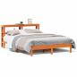 Preview: Massivholzbett ohne Matratze Wachsbraun 140x190 cm Kiefernholz