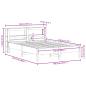 Preview: Massivholzbett ohne Matratze Wachsbraun 140x190 cm Kiefernholz