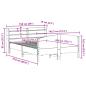 Preview: Massivholzbett ohne Matratze Wachsbraun 140x200 cm Kiefernholz