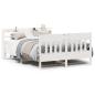 Preview: Massivholzbett ohne Matratze Weiß 150x200 cm Kiefernholz