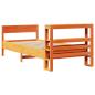Preview: Massivholzbett ohne Matratze Wachsbraun 100x200 Kiefernholz
