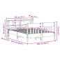 Preview: Massivholzbett ohne Matratze Weiß 140x200 cm Kiefernholz