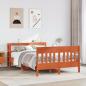 Preview: ARDEBO.de - Massivholzbett ohne Matratze Wachsbraun 140x190 cm Kiefernholz