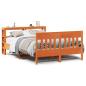Preview: Massivholzbett ohne Matratze Wachsbraun 140x190 cm Kiefernholz