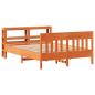 Preview: Massivholzbett ohne Matratze Wachsbraun 140x190 cm Kiefernholz