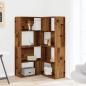Preview: Eck-Bücherregal 4 Etagen Antikholz 85x85x140 cm Holzwerkstoff