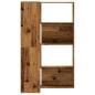 Preview: Eck-Bücherregal 4 Etagen Antikholz 85x85x140 cm Holzwerkstoff