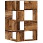 Preview: Eck-Bücherregal 4 Etagen Antikholz 85x85x140 cm Holzwerkstoff