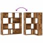 Preview: Eck-Bücherregal 4 Etagen Antikholz 85x85x140 cm Holzwerkstoff
