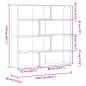 Preview: Eck-Bücherregal 4 Etagen Antikholz 85x85x140 cm Holzwerkstoff