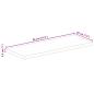 Preview: Tischplatte 80x20x2,5 cm Rechteckig Raues Massivholz Mango