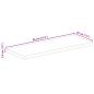 Preview: Tischplatte 80x20x3,8 cm Rechteckig Raues Massivholz Mango