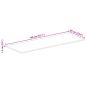 Preview: Tischplatte 140x60x1,5 cm Rechteckig Raues Massivholz Mango