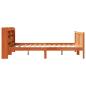 Preview: Bettgestell mit Kopfteil ohne Matratze Wachsbraun 140x190 cm