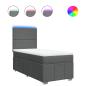 Preview: Boxspringbett mit Matratze Dunkelgrau 100x200 cm Stoff