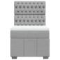 Preview: Boxspringbett mit Matratze Hellgrau 100x200 cm Stoff