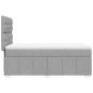 Preview: Boxspringbett mit Matratze Hellgrau 100x200 cm Stoff
