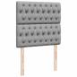 Preview: Boxspringbett mit Matratze Hellgrau 100x200 cm Stoff