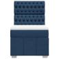 Preview: Boxspringbett mit Matratze Blau 100x200 cm Stoff