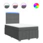 Preview: Boxspringbett mit Matratze Dunkelgrau 120x190 cm Stoff
