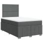 Preview: Boxspringbett mit Matratze Dunkelgrau 120x190 cm Stoff