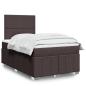 Preview: ARDEBO.de - Boxspringbett mit Matratze Dunkelbraun 120x190 cm Stoff