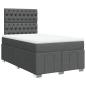 Preview: Boxspringbett mit Matratze Dunkelgrau 120x190 cm Stoff