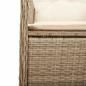Preview: 7-tlg. Garten-Bistro-Set mit Kissen Beige Poly Rattan