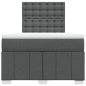 Preview: Boxspringbett mit Matratze Dunkelgrau 120x190 cm Stoff