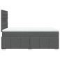 Preview: Boxspringbett mit Matratze Dunkelgrau 120x190 cm Stoff
