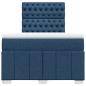 Preview: Boxspringbett mit Matratze Blau 120x190 cm Stoff