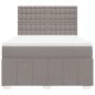 Preview: Boxspringbett mit Matratze Taupe 140x190 cm Stoff