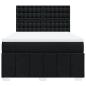 Preview: Boxspringbett mit Matratze Schwarz 160x200 cm Stoff