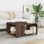 Preview: ARDEBO.de - Couchtisch Braun Eichen-Optik 80x80x40 cm Holzwerkstoff