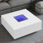 Preview: ARDEBO.de - Couchtisch mit Infinity-LED Weiß 100x100x40 cm