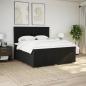 Preview: Boxspringbett mit Matratze Schwarz 200x200 cm Stoff