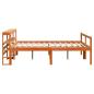 Preview: Bettgestell mit Kopfteil ohne Matratze Wachsbraun 135x190 cm
