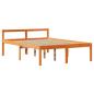 Preview: Bettgestell mit Kopfteil ohne Matratze Wachsbraun 135x190 cm