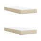 Preview: Boxspringbett mit Matratze Creme 200x200 cm Stoff