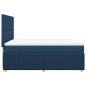 Preview: Boxspringbett mit Matratze Blau 140x200 cm Stoff