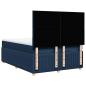 Preview: Boxspringbett mit Matratze Blau 140x200 cm Stoff