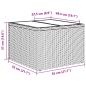 Preview: 2-tlg. Garten-Sofagarnitur mit Kissen Schwarz Poly Rattan Glas