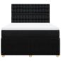 Preview: Boxspringbett mit Matratze Schwarz 140x190 cm Stoff