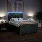 Preview: Boxspringbett mit Matratze Dunkelgrau 140x190 cm Stoff