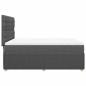 Preview: Boxspringbett mit Matratze Dunkelgrau 140x190 cm Stoff