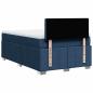 Preview: Boxspringbett mit Matratze Blau 120x200 cm Stoff
