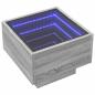 Preview: Nachttisch mit Infinity-LED Grau Sonoma 40x40x30 cm