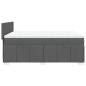 Preview: Boxspringbett mit Matratze Dunkelgrau 140x190 cm Stoff