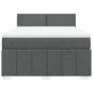 Preview: Boxspringbett mit Matratze Dunkelgrau 140x190 cm Stoff
