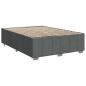 Preview: Boxspringbett mit Matratze Dunkelgrau 140x190 cm Stoff